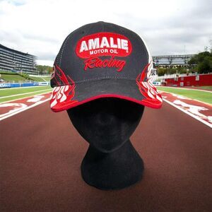 Amalie Motor Oil Racing Hat Black Red And White Terry McMillen NWOT